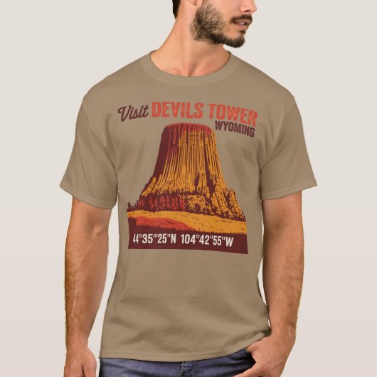 Bezoek Devils Tower Grappig T-shirt (Voorkant)
