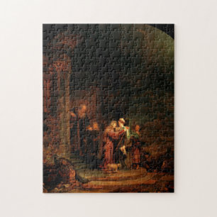 Bezoek door Rembrandt Puzzle Legpuzzel