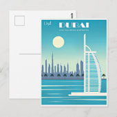 Bezoek Dubai reisposter Briefkaart (Voorkant / Achterkant)
