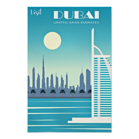 Bezoek Dubai reisposter Perfect Poster (Voorkant)