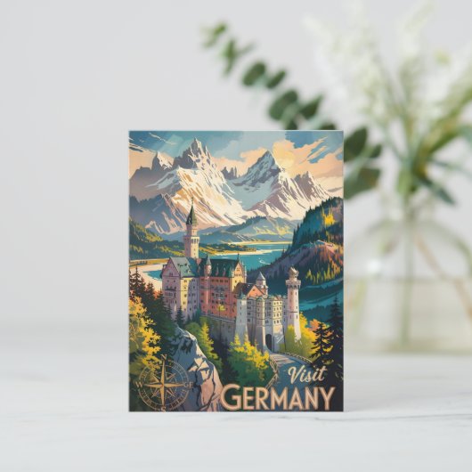 Bezoek Duitsland Briefkaart (Staand voorkant)