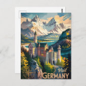 Bezoek Duitsland Briefkaart (Voorkant / Achterkant)