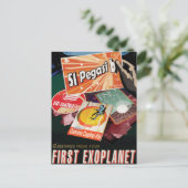 Bezoek eerste exoplaneet gevonden buiten zonnestel briefkaart (Staand voorkant)