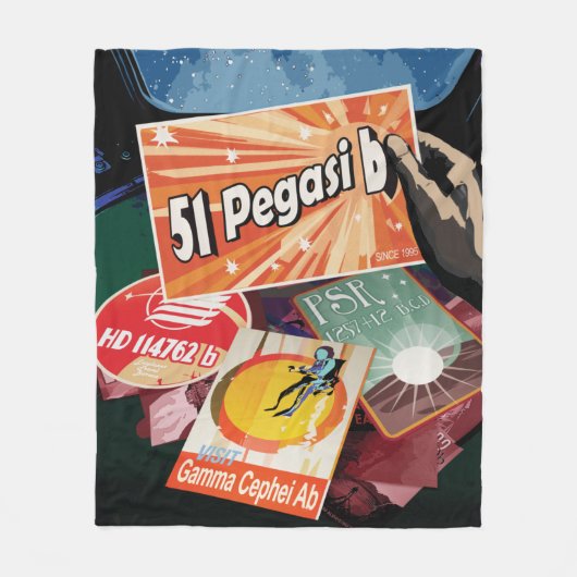 Bezoek eerste exoplaneet gevonden buiten zonnestel fleece deken (Voorkant)