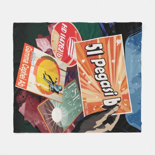 Bezoek eerste exoplaneet gevonden buiten zonnestel fleece deken (Voorkant (Horizontaal))