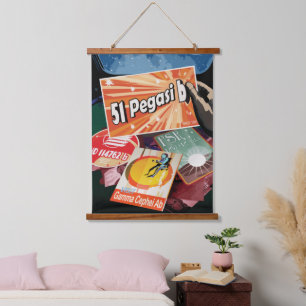 Bezoek eerste exoplaneet gevonden buiten zonnestel hangend wandkleed