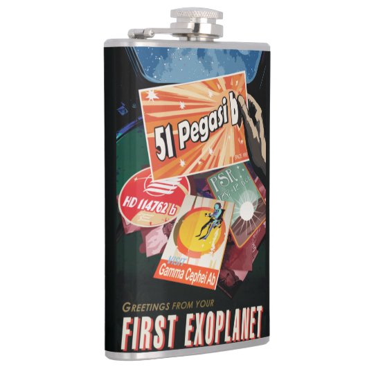 Bezoek eerste exoplaneet gevonden buiten zonnestel heupfles (Rechts)