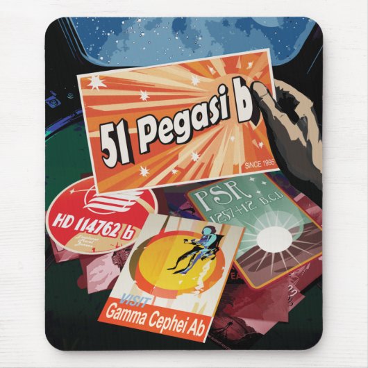 Bezoek eerste exoplaneet gevonden buiten zonnestel muismat (Voorkant)