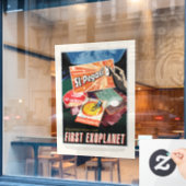 Bezoek eerste exoplaneet gevonden buiten zonnestel raamsticker (Cafe Raam)