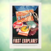 Bezoek eerste exoplaneet gevonden buiten zonnestel raamsticker (Vel 3)