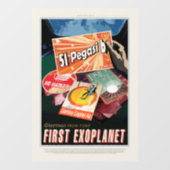 Bezoek eerste exoplaneet gevonden buiten zonnestel raamsticker (Vel)