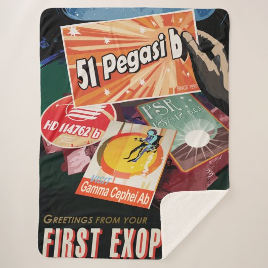 Bezoek eerste exoplaneet gevonden buiten zonnestel sherpa deken (Voorkant)