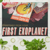 Bezoek eerste exoplaneet gevonden buiten zonnestel theedoek (Gevouwen)