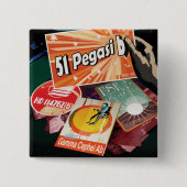 Bezoek eerste exoplaneet gevonden buiten zonnestel vierkante button 5,1 cm (Voorkant)