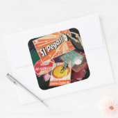 Bezoek eerste exoplaneet gevonden buiten zonnestel vierkante sticker (Envelop)