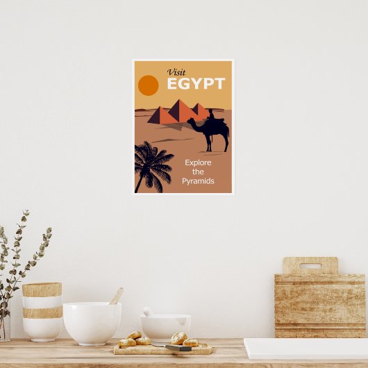 bezoek Egypte Ontdek de piramides Poster (Keuken)