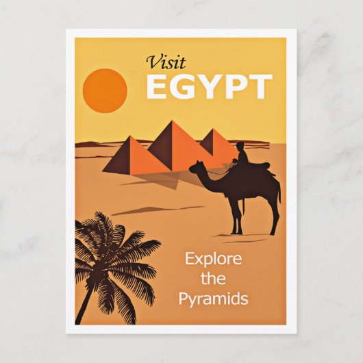 Bezoek Egypte, poster van het vintage-reizen, Briefkaart (Voorkant)