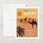 Bezoek Egypte-reisposter Briefkaart (Voorkant / Achterkant)