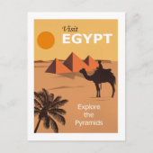 Bezoek Egypte-reisposter Briefkaart (Voorkant)