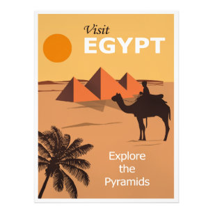 Bezoek Egypte-reisposter Foto Afdruk