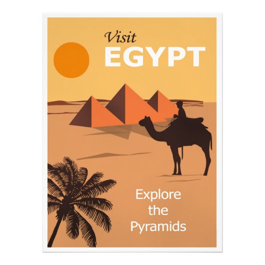 Bezoek Egypte-reisposter Foto Afdruk (Voorkant)