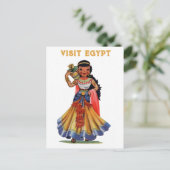  Bezoek Egyptian Woman Travel Briefkaart (Staand voorkant)