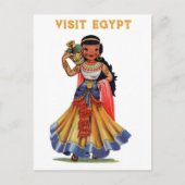  Bezoek Egyptian Woman Travel Briefkaart (Voorkant)