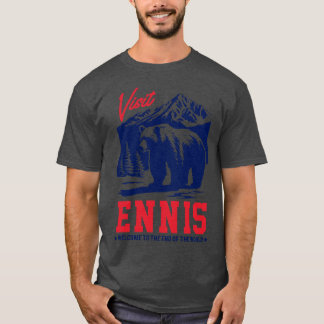 Bezoek Ennis Alaska Original Faded Style Design T-shirt