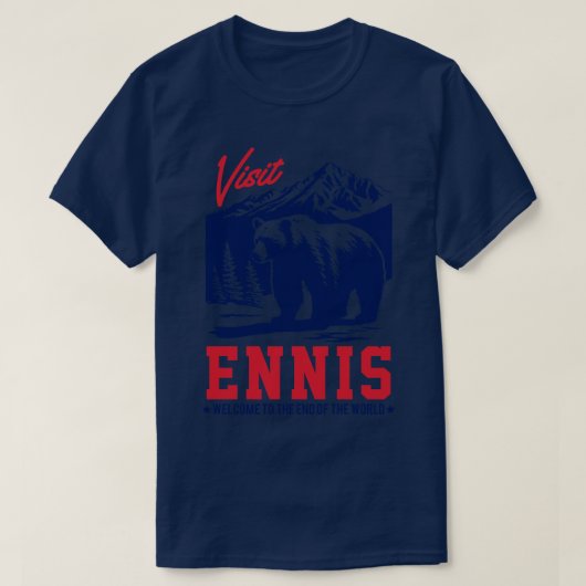 Bezoek Ennis Alaska Original Faded Style Design TS T-shirt (Design voorkant)