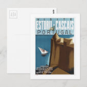 Bezoek Estoril Cascais Portugal Briefkaart (Voorkant / Achterkant)