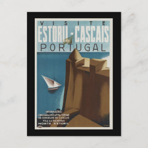 Bezoek Estoril-Cascais Portugal Briefkaart