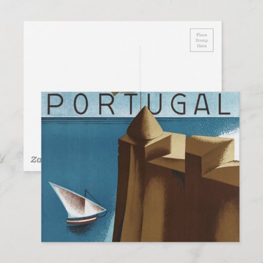 Bezoek Estoril Cascais Portugal Briefkaart (Voorkant / Achterkant)