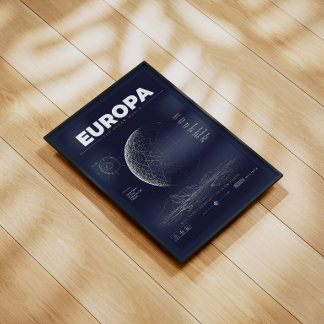 Bezoek Europa – Vintage Ruimtereisposter Poster