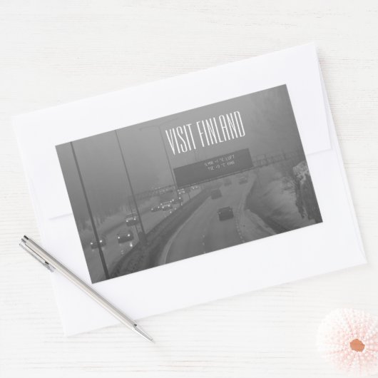 Bezoek Finse sticker (Envelop)