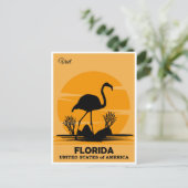  Bezoek Florida Flamingo Travel Briefkaart (Staand voorkant)