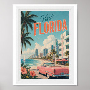 Bezoek Florida Reis Vintage Poster