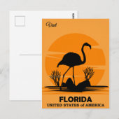 Bezoek Florida, reisposter, Briefkaart (Voorkant / Achterkant)