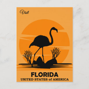 Bezoek Florida, reisposter, Briefkaart