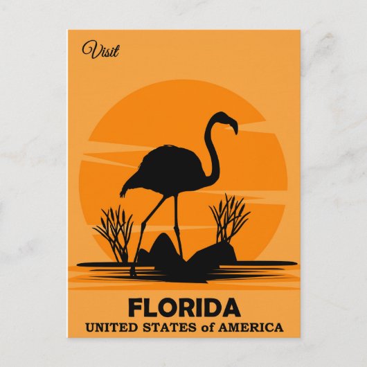 Bezoek Florida, reisposter, Briefkaart (Voorkant)