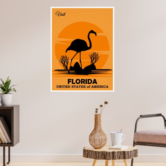 Bezoek Florida, reisposter, Poster (Woonkamer 3)
