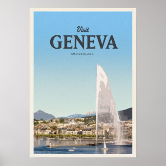 Bezoek Genève Poster