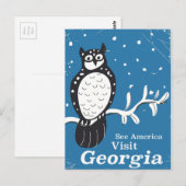 Bezoek Georgia USA  poster Briefkaart (Voorkant / Achterkant)