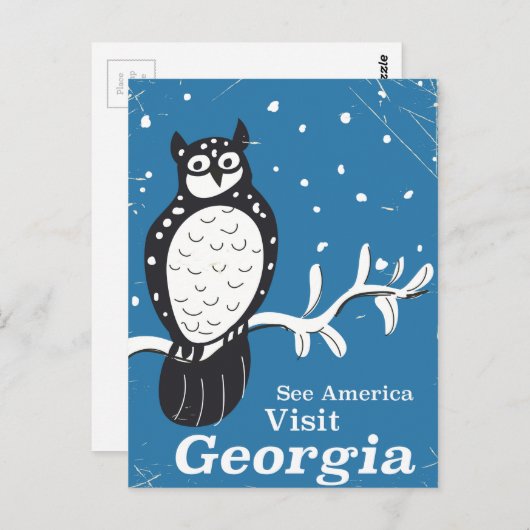 Bezoek Georgia USA  poster Briefkaart (Voorkant / Achterkant)