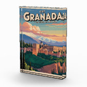 Bezoek Granada Vintage Reis Kunst Fotoblokken (Rechts)
