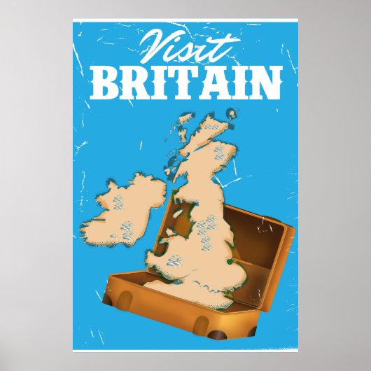 Bezoek Groot-Brittannië poster voor oud reizen (Voorkant)