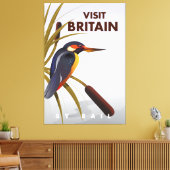Bezoek Groot-Brittannië vintage reisposter. Canvas Afdruk (Insitu (Woonkamer))