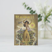 Bezoek Hawaii - Vintage-reis Briefkaart (Staand voorkant)