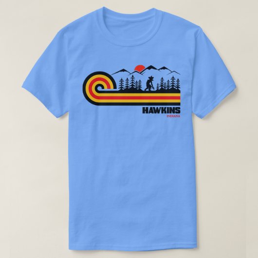 Bezoek Hawkins Retro 70s Vibe T-shirt (Design voorkant)