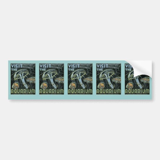 Bezoek het Aquarium - het Poster van WPA - Bumpersticker (Voorkant)