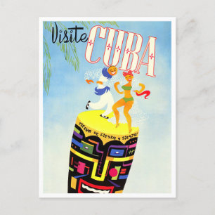 Bezoek het briefkaart van het klassieke Cubaanse r